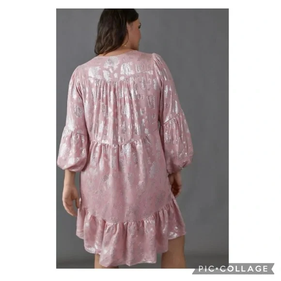 NEW Anthropologie Jolene Jacquard Mini Dress Size LP - Picture 4 of 16